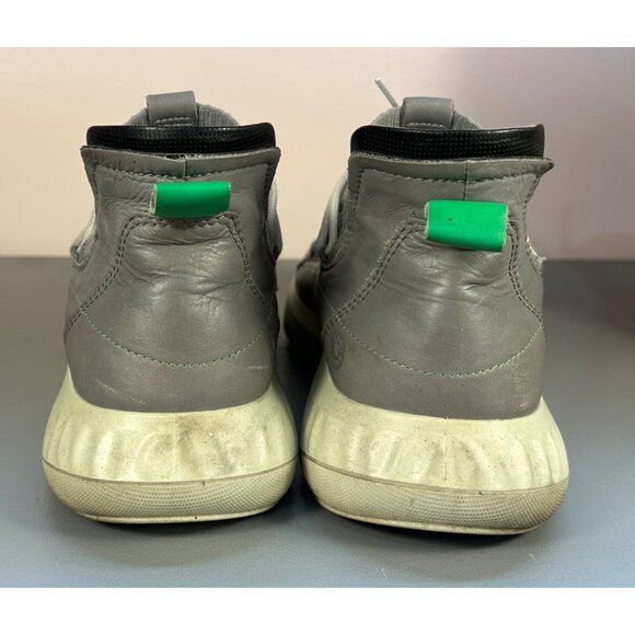 ECCO St.1 Lite Mens 13 Wild Dove Gray "YAK Leather" Mid Cut Sock Sneaker *READ - Picture 4 of 16